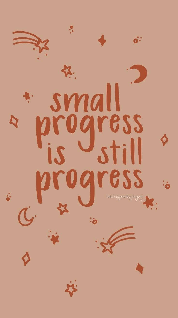 Aesthetic Tumblr Quotes Progress, handwritten text, stars, HD Phone Wallpaper