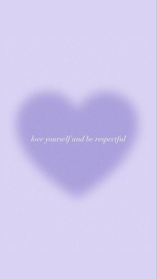 purple heart aura aesthetic, lavender heart, love yourself and be respectful, SD Phone Wallpaper