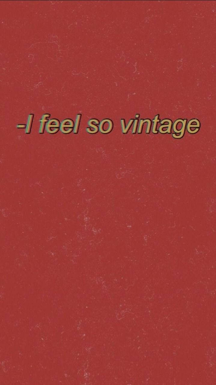 vintage pastel red, deep red background, vintage-style text, HD Phone Wallpaper