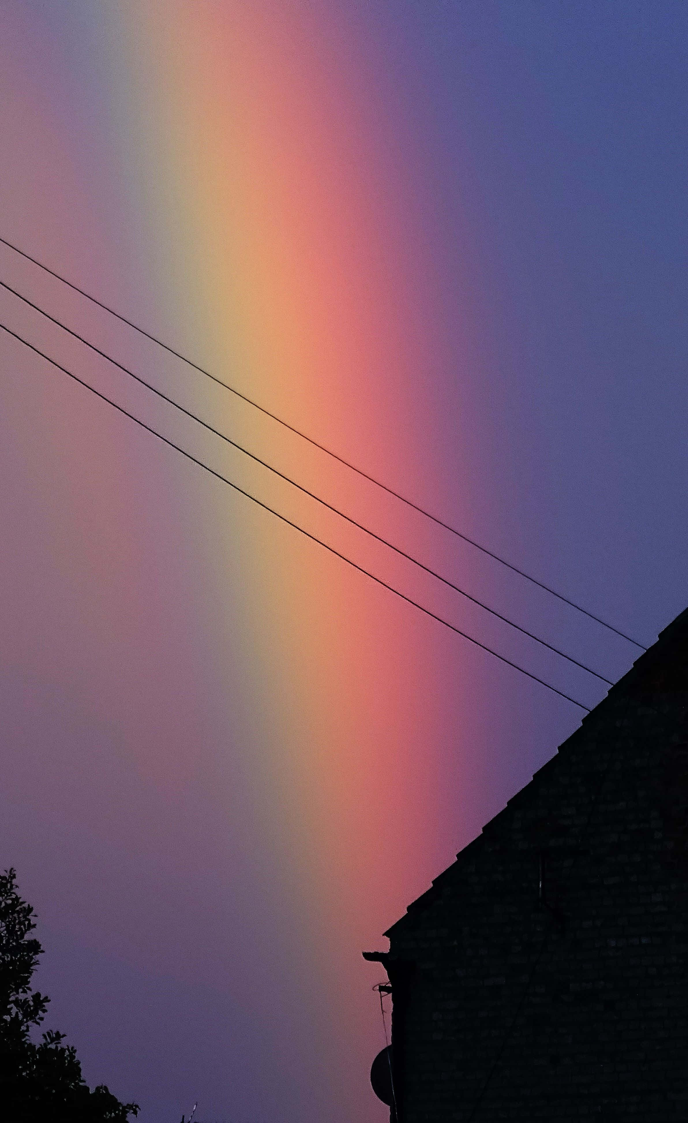 Aesthetic Rainbow Mobile, rainbow, twilight sky, 4K Phone Wallpaper