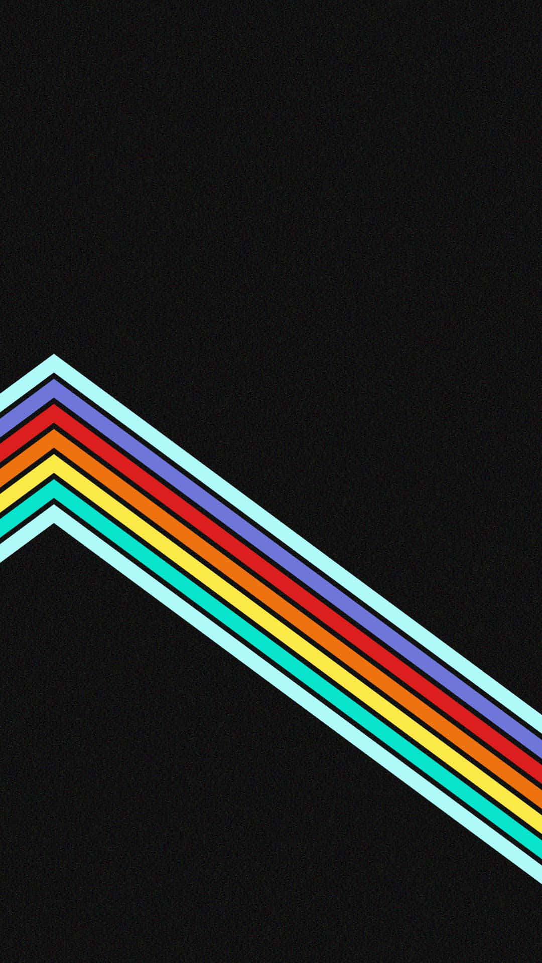 Aesthetic Rainbow Mobile, zigzag, rainbow stripe pattern, Full HD Phone Wallpaper
