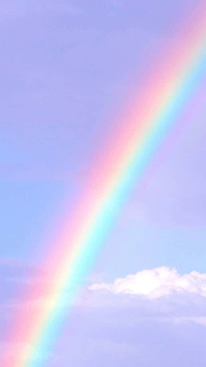 aesthetic rainbow mobile, pastel rainbow, lavender sky, HD Phone Wallpaper