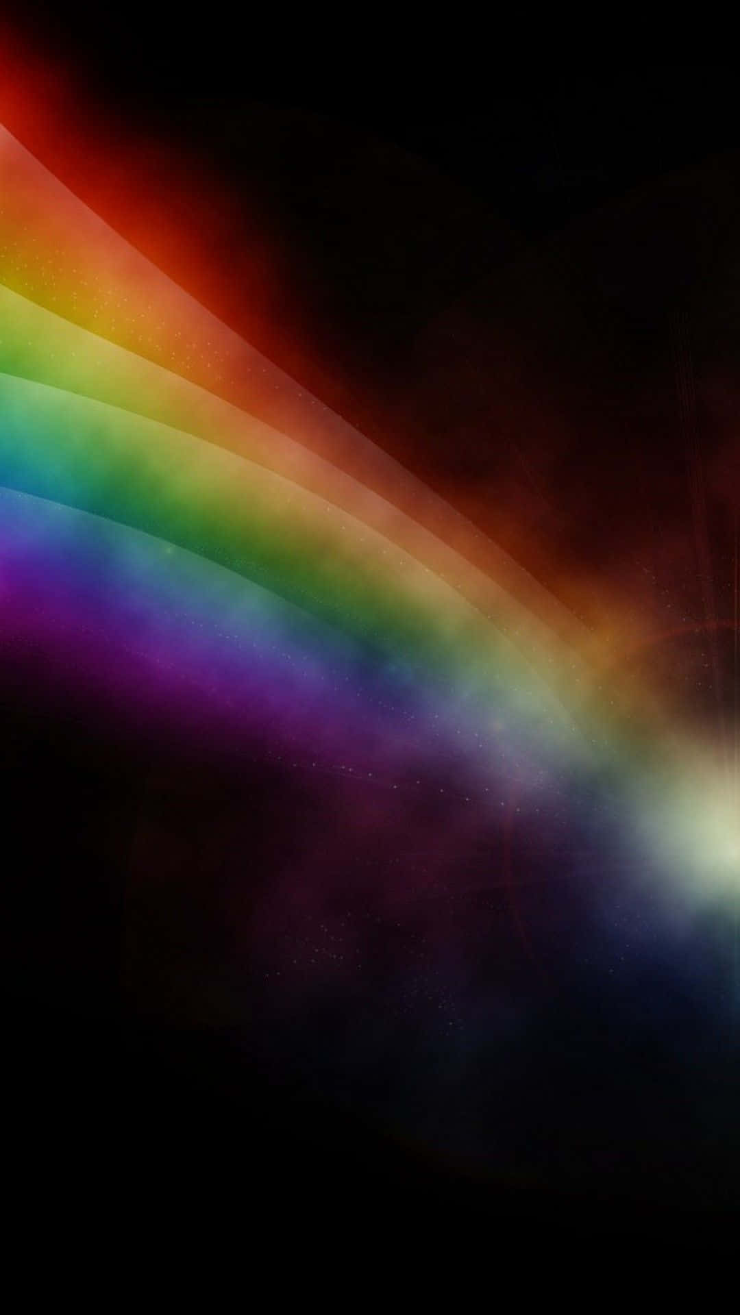 rainbow, cosmic void, glowing particles, Full HD Phone Wallpaper