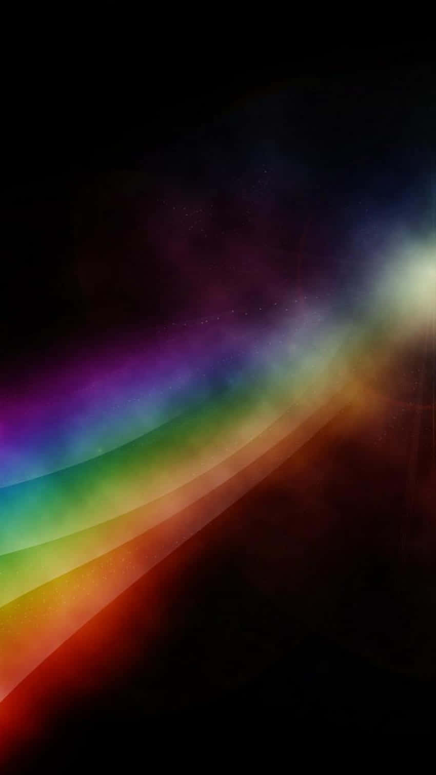 Aesthetic Rainbow Mobile, rainbow, dark cosmic sky, HD Phone Wallpaper