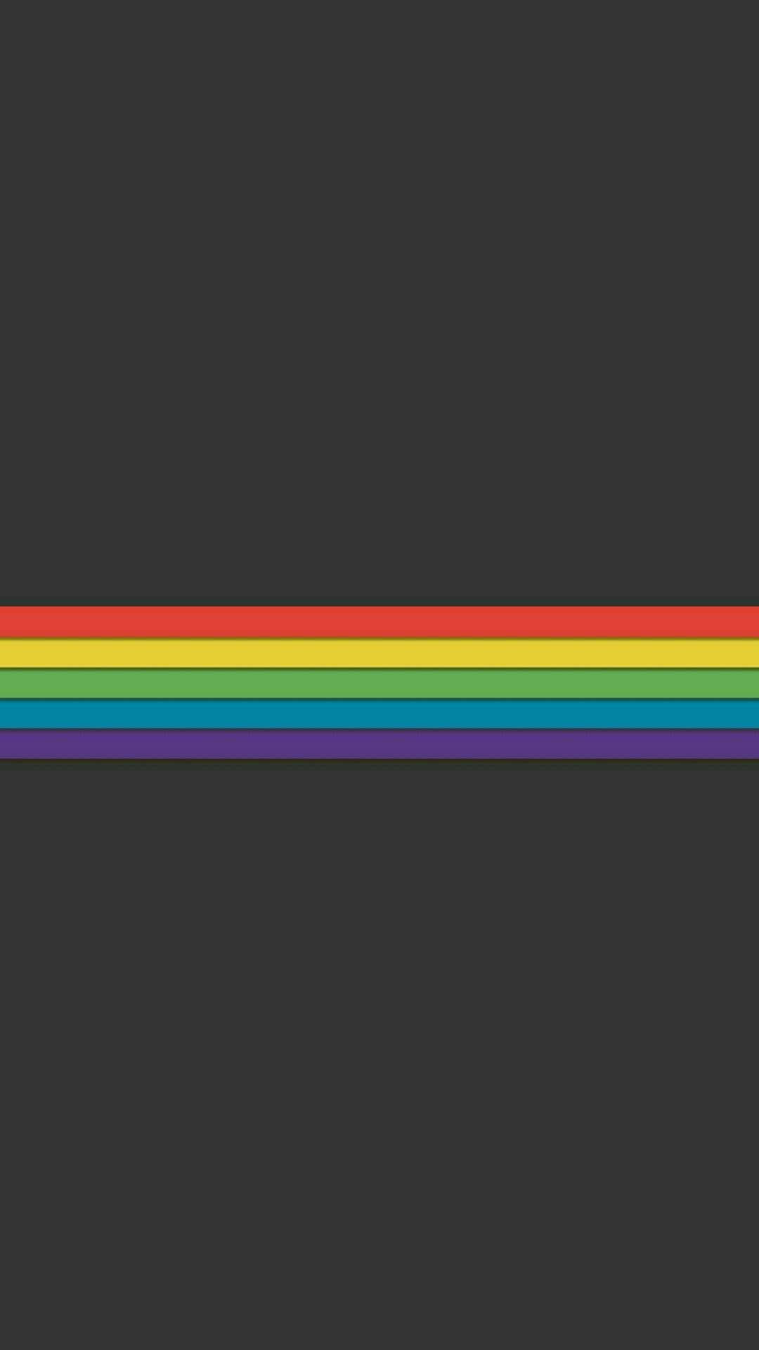 Aesthetic Rainbow Mobile, rainbow stripe, red orange yellow green blue and purple bands, Full HD Phone Wallpaper