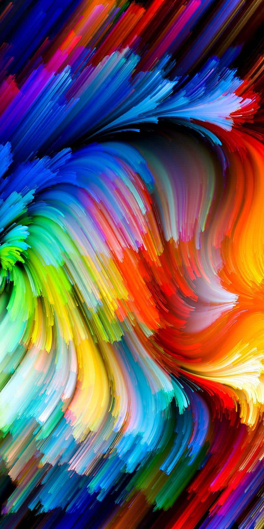 Aesthetic Rainbow Mobile, rainbow colors, abstract swirls, HD Phone Wallpaper