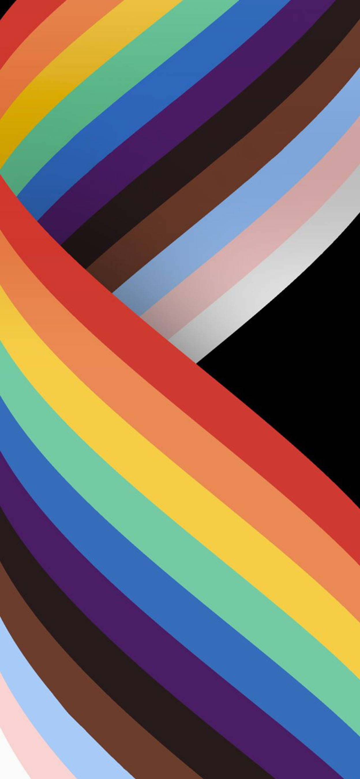 Rainbow Art iOS 16, rainbow stripes, diagonally, 2K Phone Wallpaper