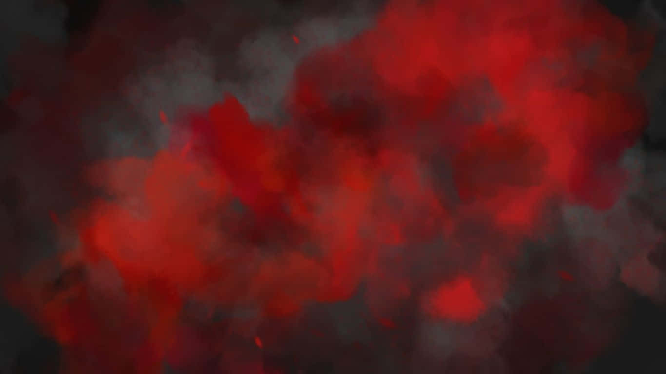 vibrant red smoke, dark gray backdrop, glowing embers, HD Desktop Wallpaper
