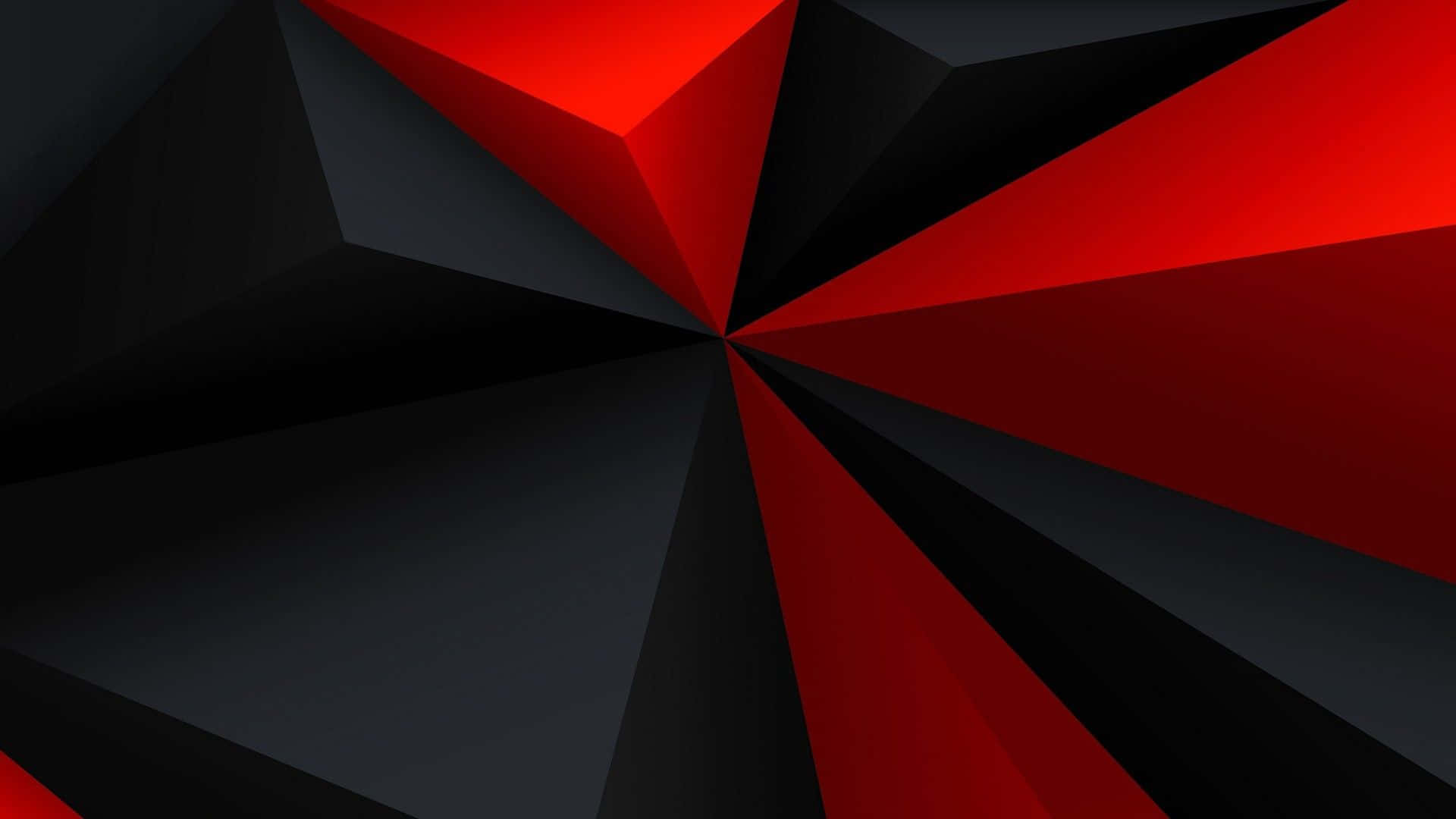 Red And Black Polygon Pc, vibrant red, deep black, Full HD Desktop Wallpaper