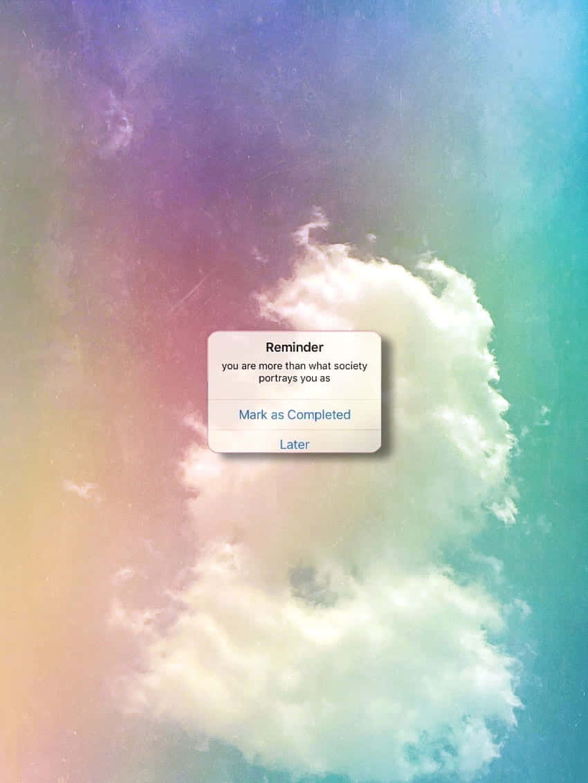 aesthetic reminder, pastel sky, soft clouds, SD Phone Wallpaper