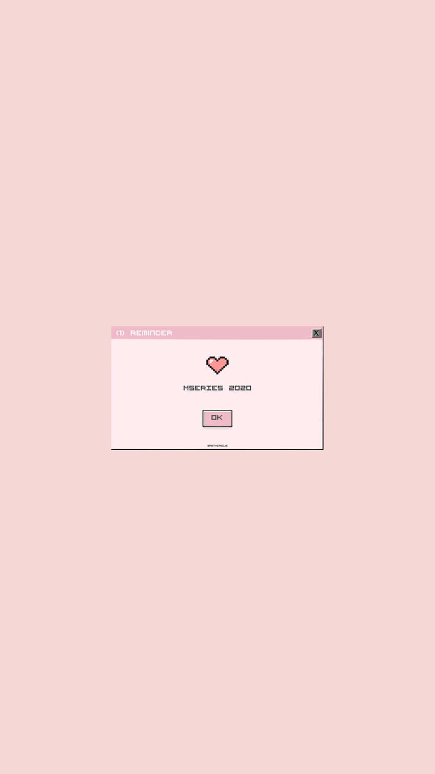 Aesthetic Reminder, heart icon, soft pink background, HD Phone Wallpaper