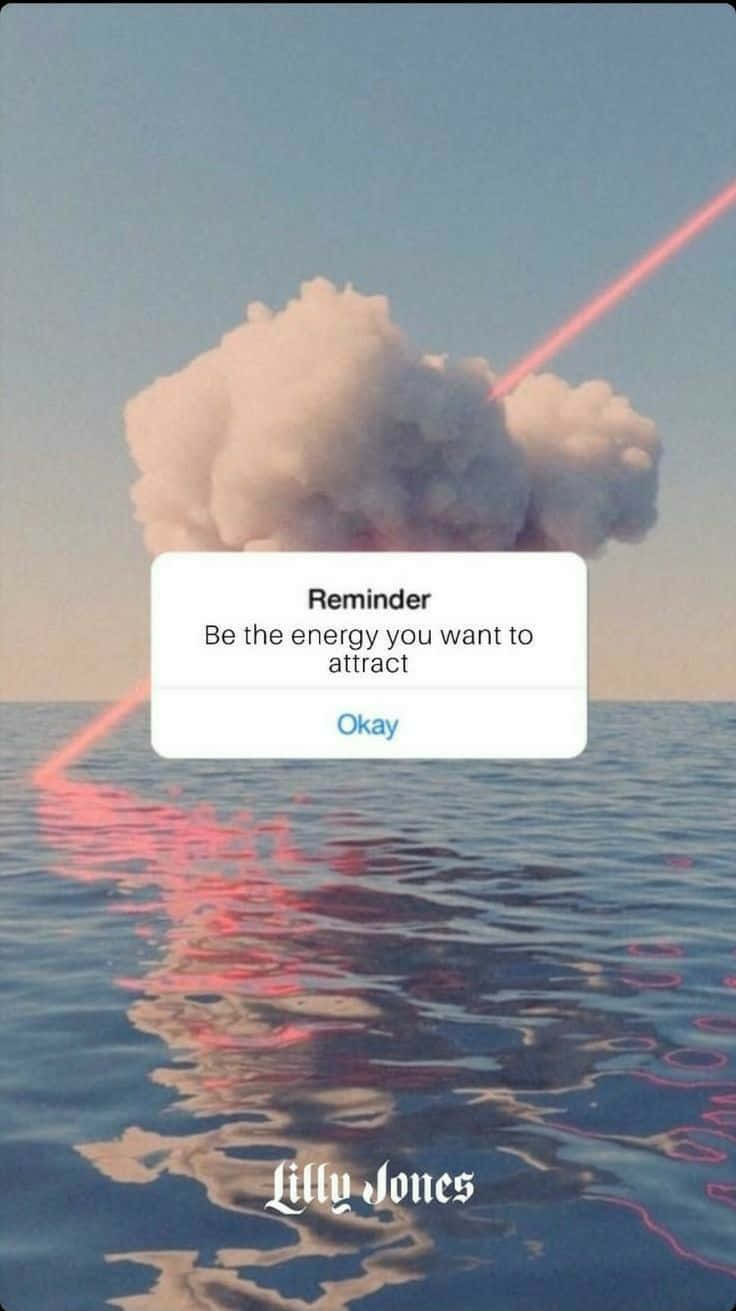 Aesthetic Reminder, ocean scene, fluffy cloud, HD Phone Wallpaper