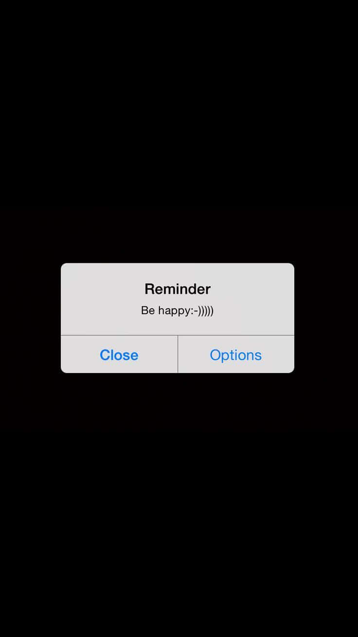 Aesthetic Reminder, black background, smiley face, HD Phone Wallpaper