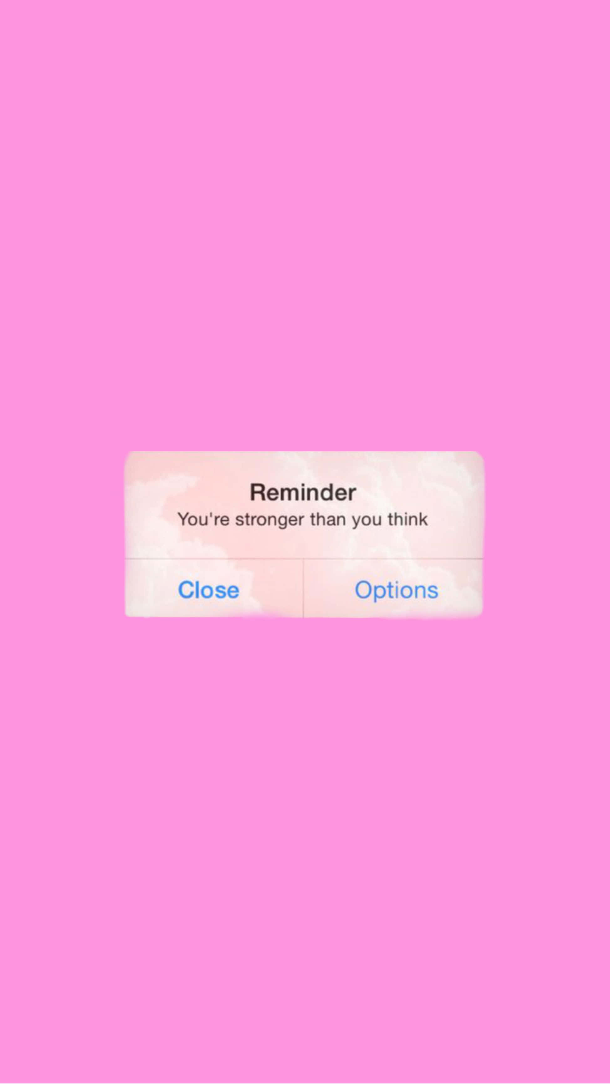 Aesthetic Reminder, soft pink, mobile reminder popup, 2K Phone Wallpaper