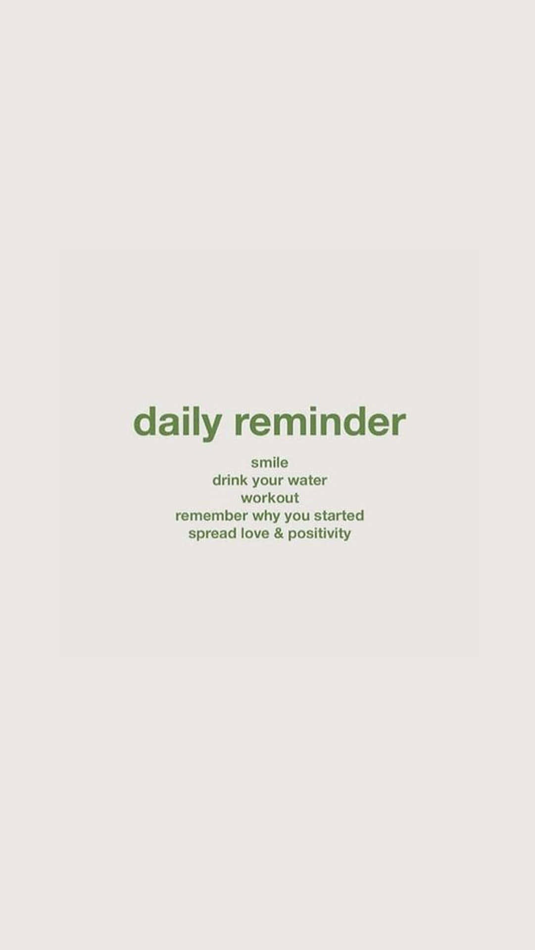 Aesthetic Reminder, soft green, light beige, Full HD Phone Wallpaper