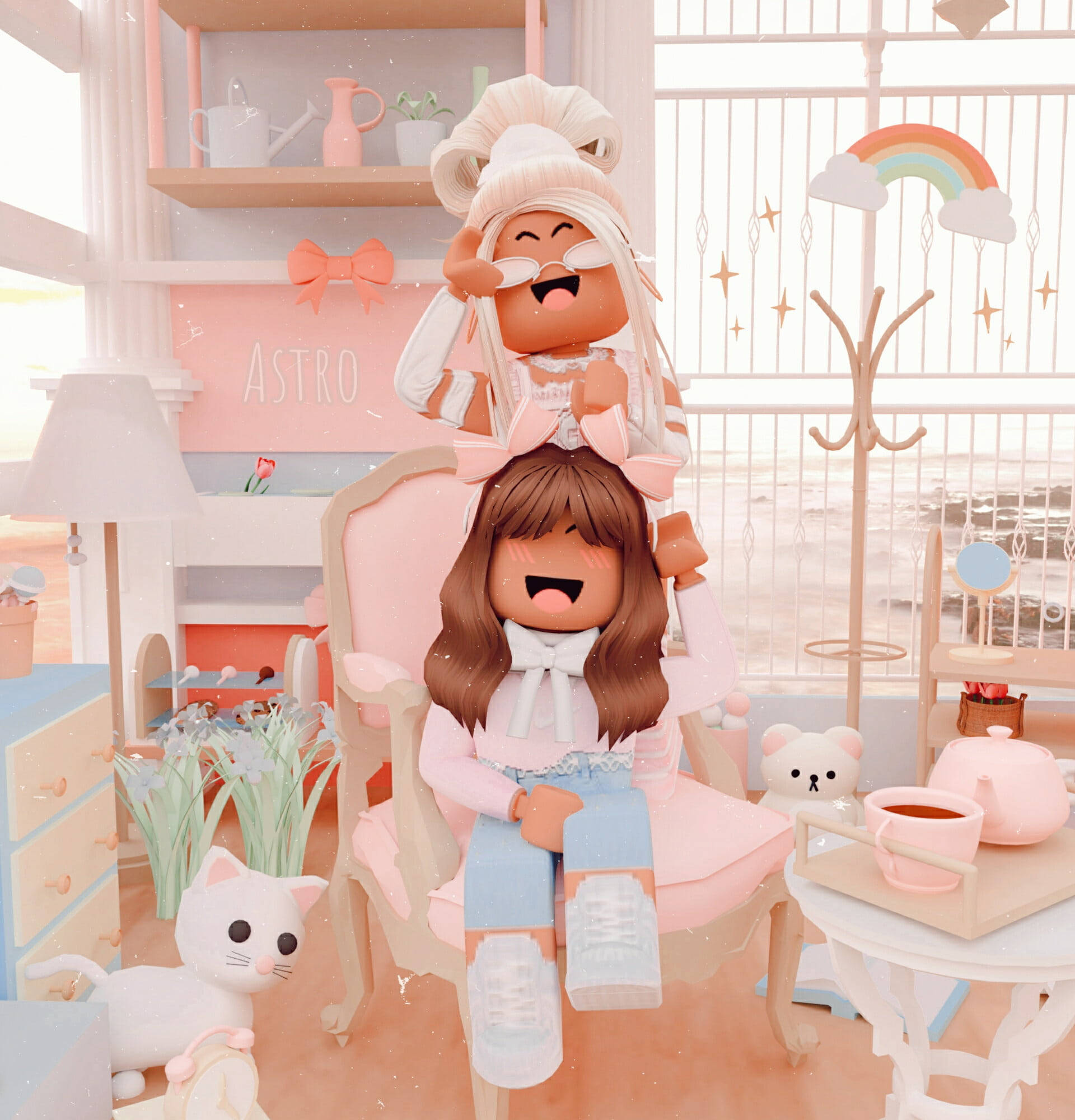 Pastel Roblox Aesthetic Girls, Roblox avatars, pastel pink room, Full HD Phone Wallpaper