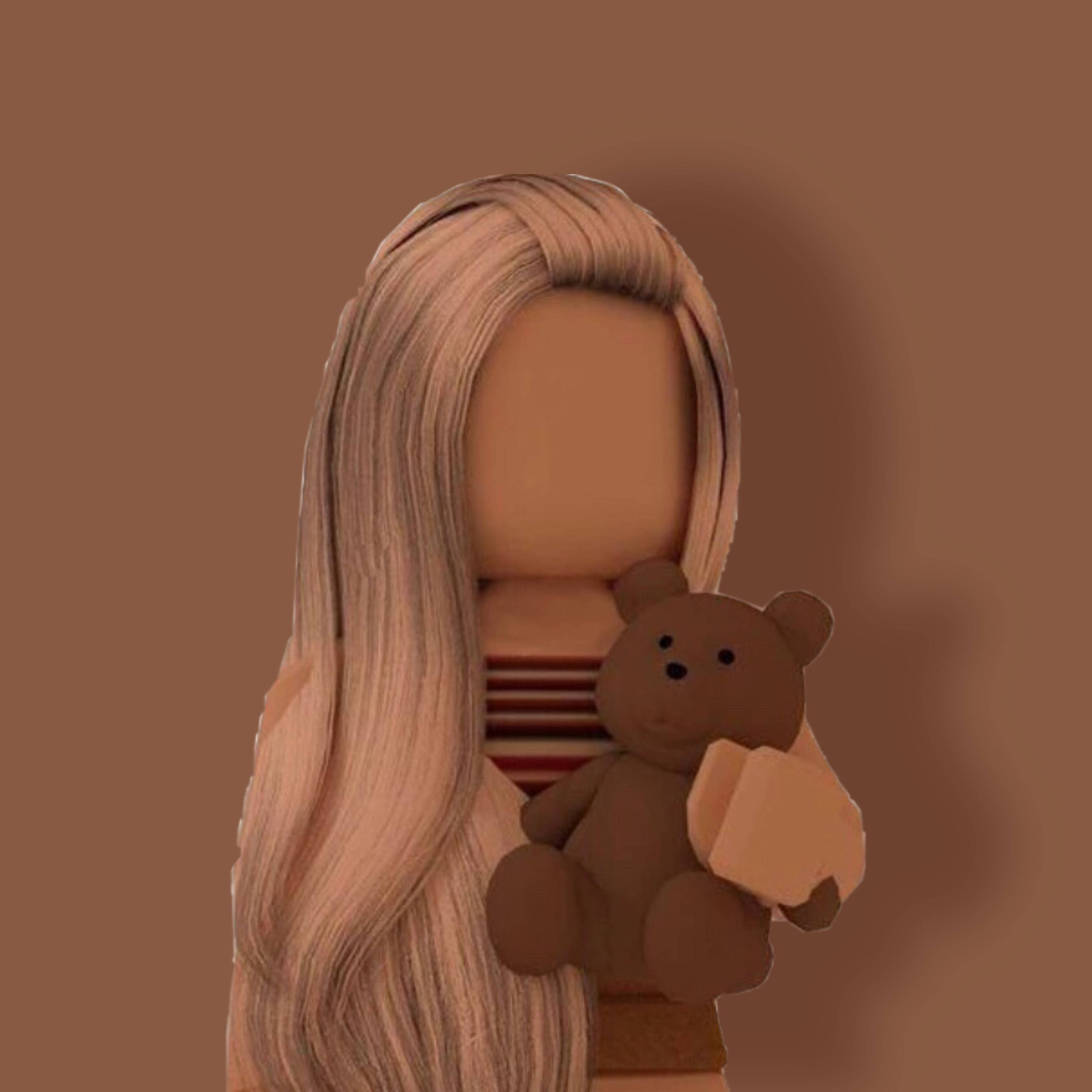 Aesthetic Roblox Girl, Roblox-style avatar, long blonde hair, 2K Desktop Wallpaper