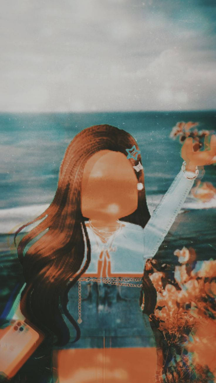 Aesthetic Roblox, Roblox Girl, ocean view, HD Phone Wallpaper