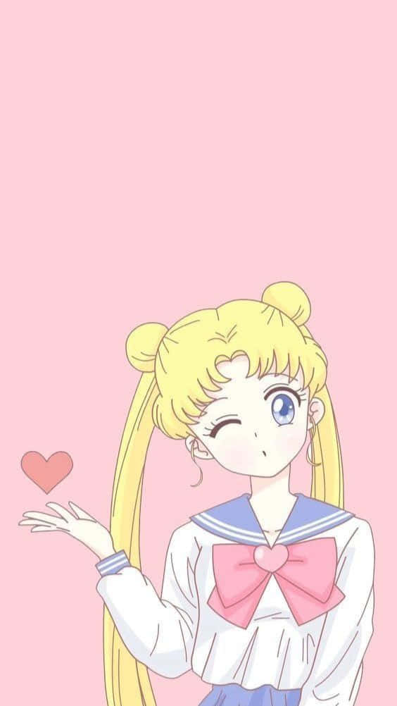 Sailor Moon, blonde pigtails, sailor uniform, SD Phone Wallpaper
