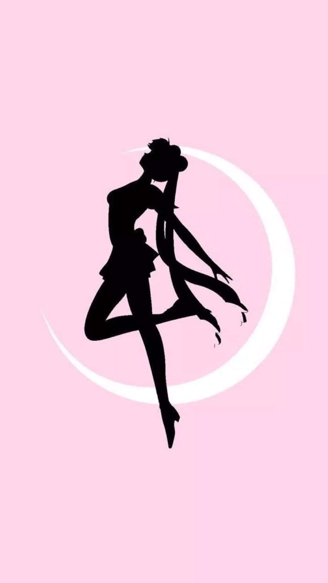 Aesthetic Sailor Moon, ballet dancer, black silhouette, Full HD Phone Wallpaper