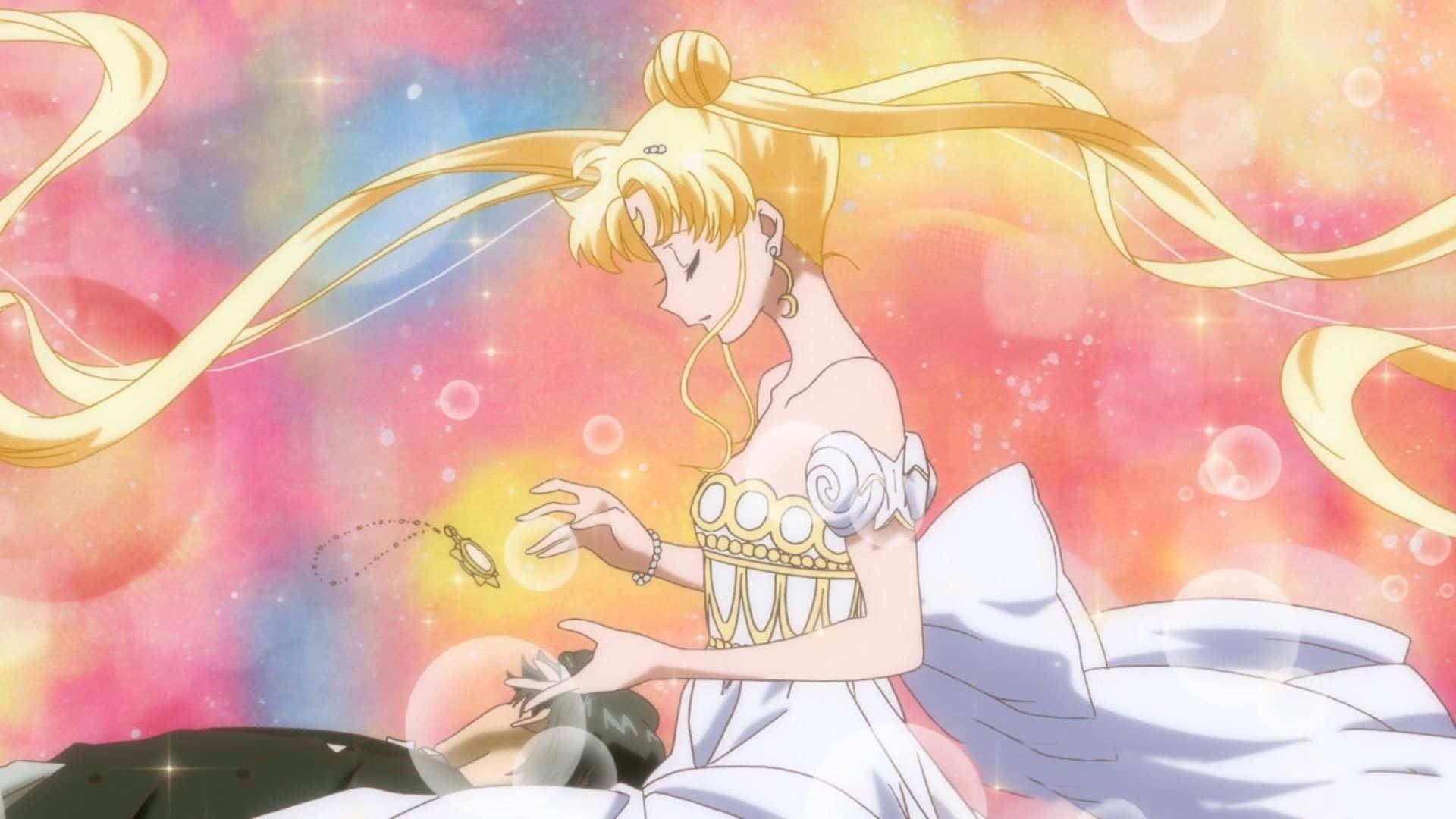 Aesthetic Sailor Moon, Sailor Moon, golden hair, Full HD Desktop Wallpaper