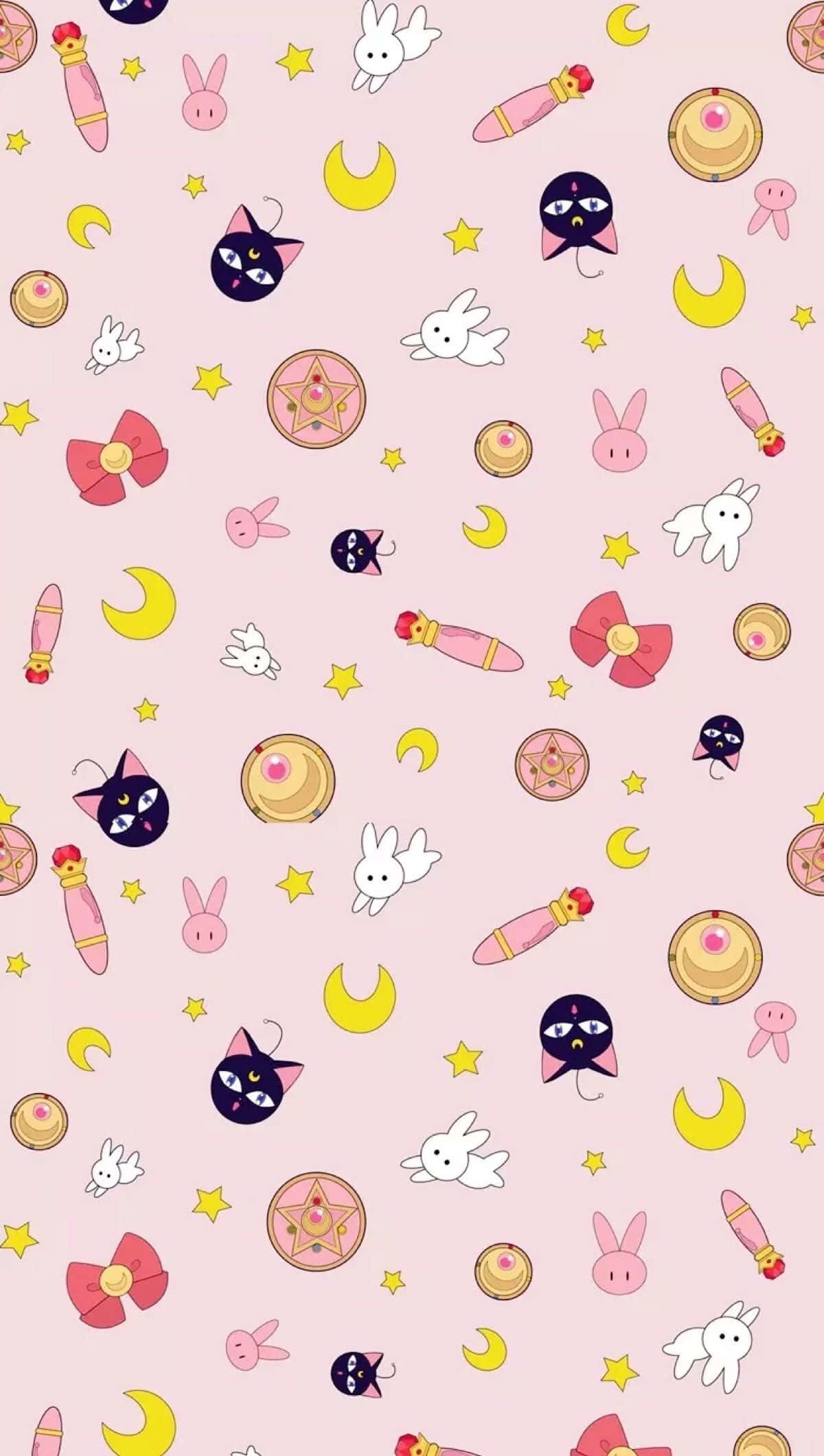 Sailor Moon, pink, cartoon cats, Full HD Phone Wallpaper
