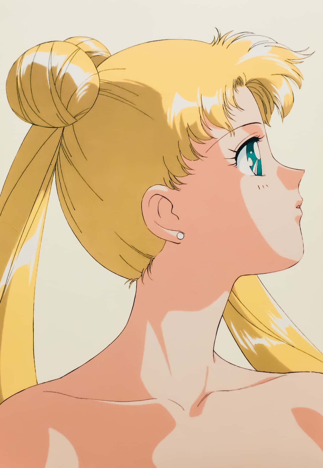 Sailor Moon, golden ponytail, teal eyes, HD Phone Wallpaper