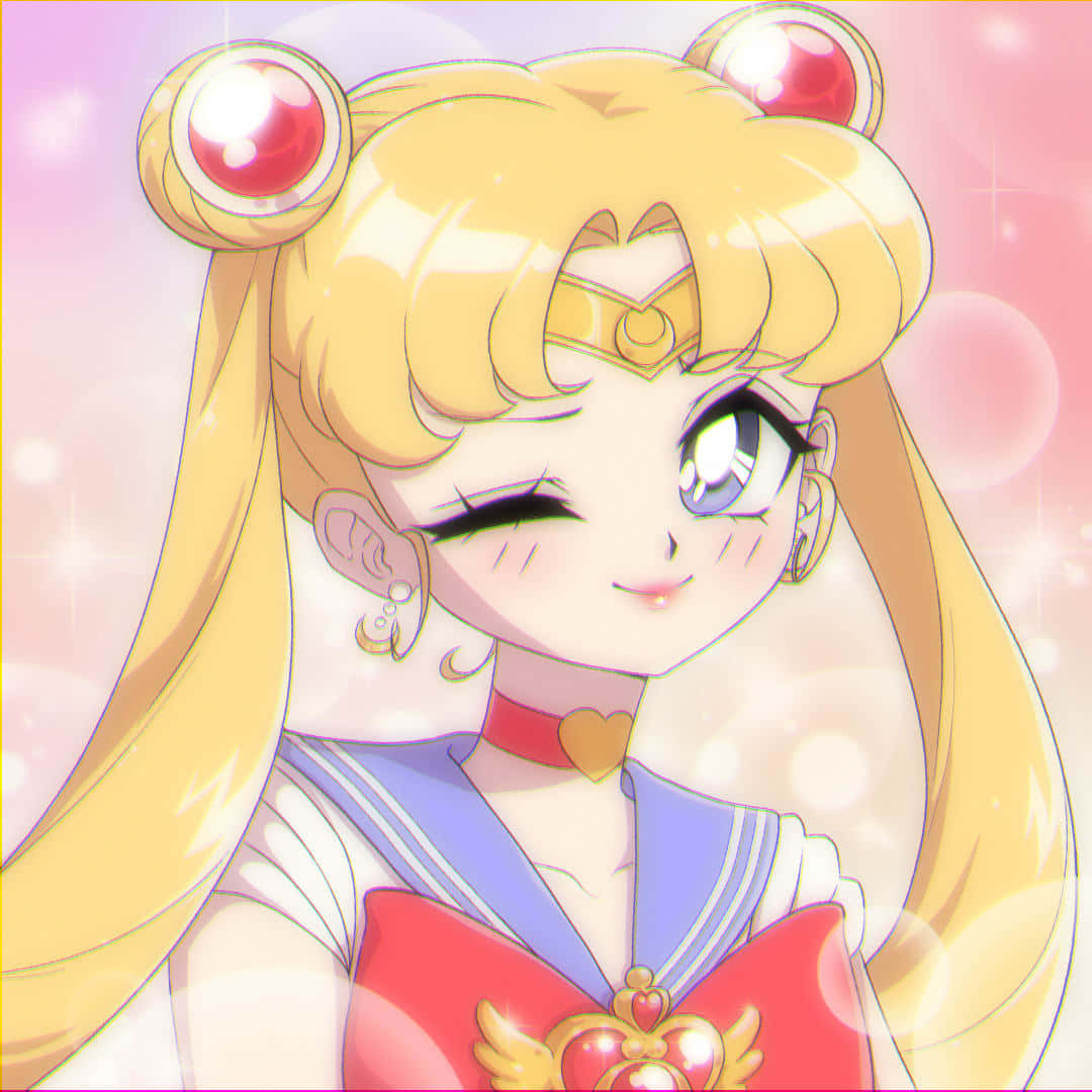 Sailor Moon, 90s aesthetic anime, blonde hair, SD Desktop Wallpaper