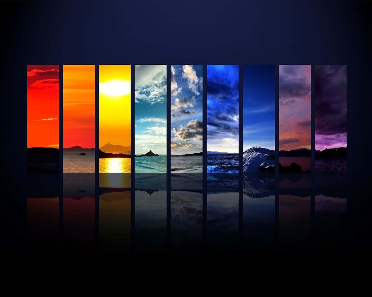 Twilight Sky, rainbow gradient, sunset scenes, SD Desktop Wallpaper
