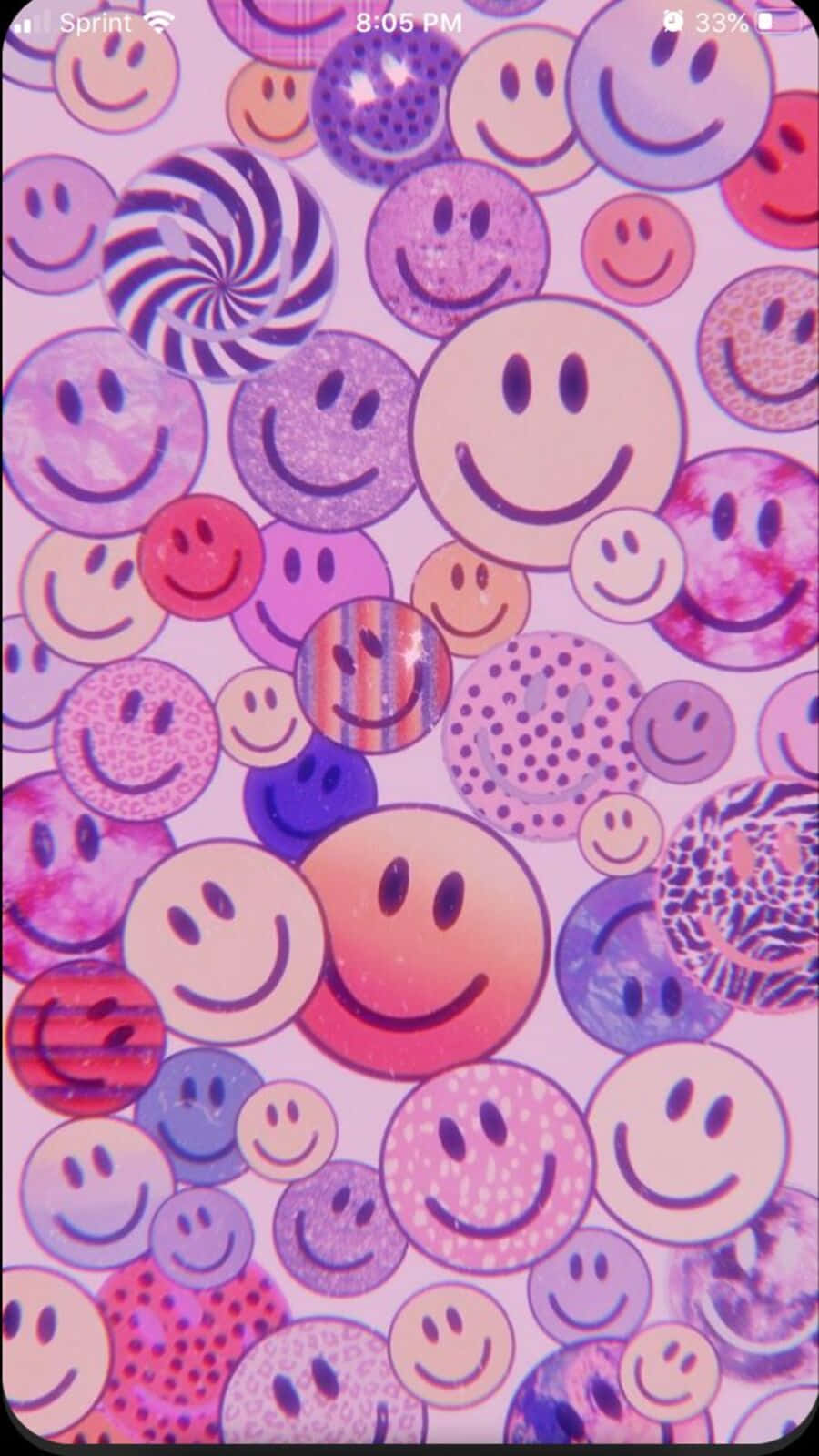 aesthetic smiley face, pastel pinks, purples, HD Phone Wallpaper