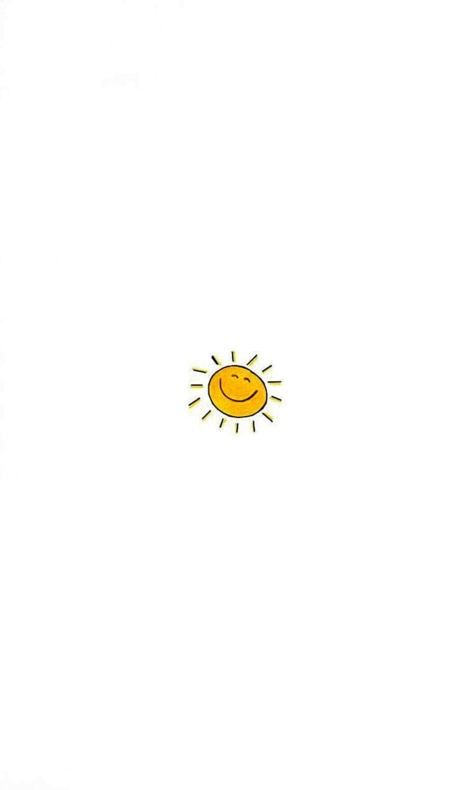 Aesthetic Smiley Face, yellow smiling sun, rays, HD Phone Wallpaper