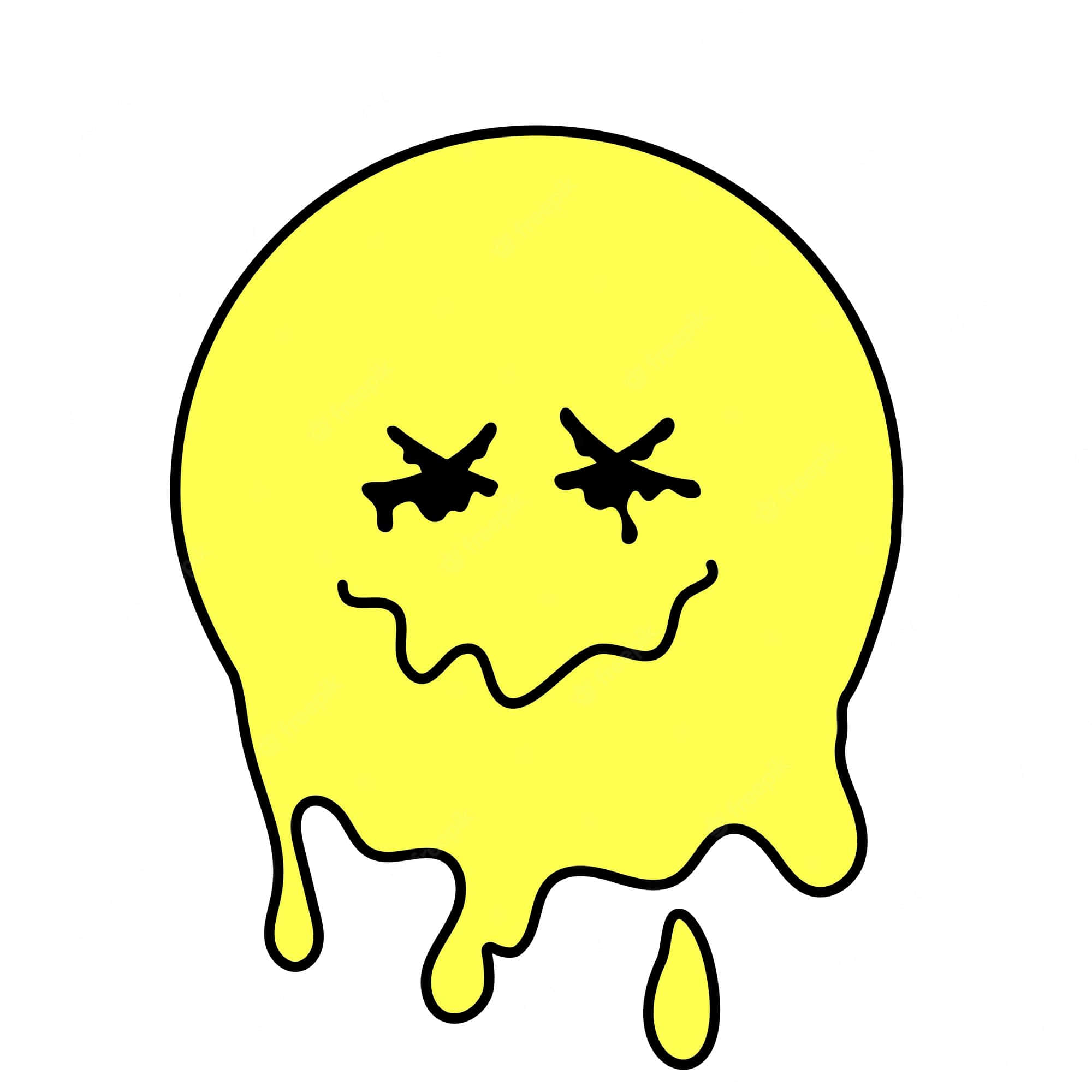 yellow, psychedelic, dripping, Full HD Desktop Wallpaper