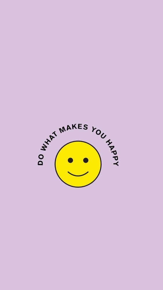 smiley face, yellow, black text, SD Phone Wallpaper