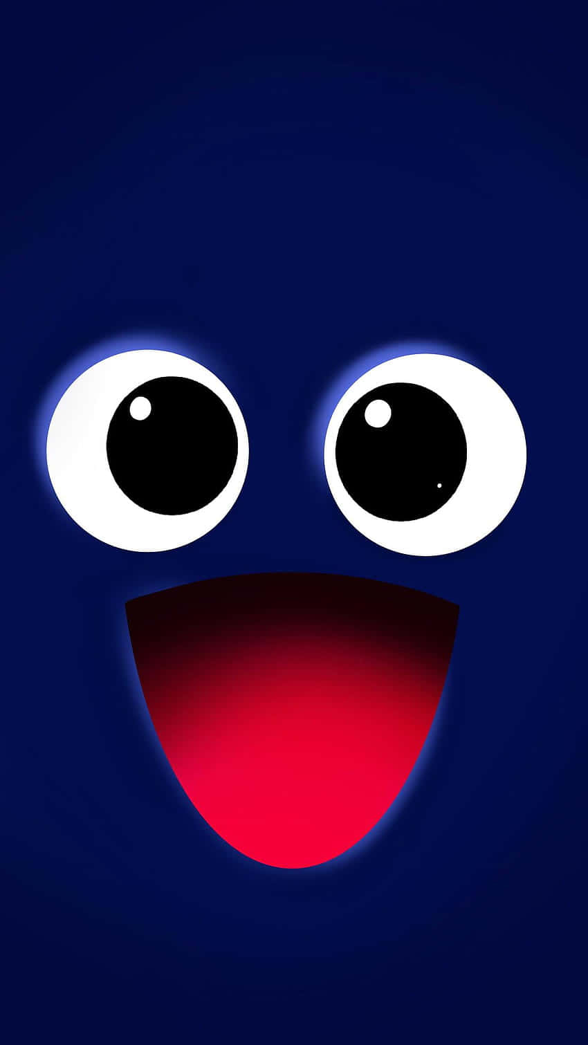 abstract smile face illustration, cartoon character, large white eyes, HD Phone Wallpaper