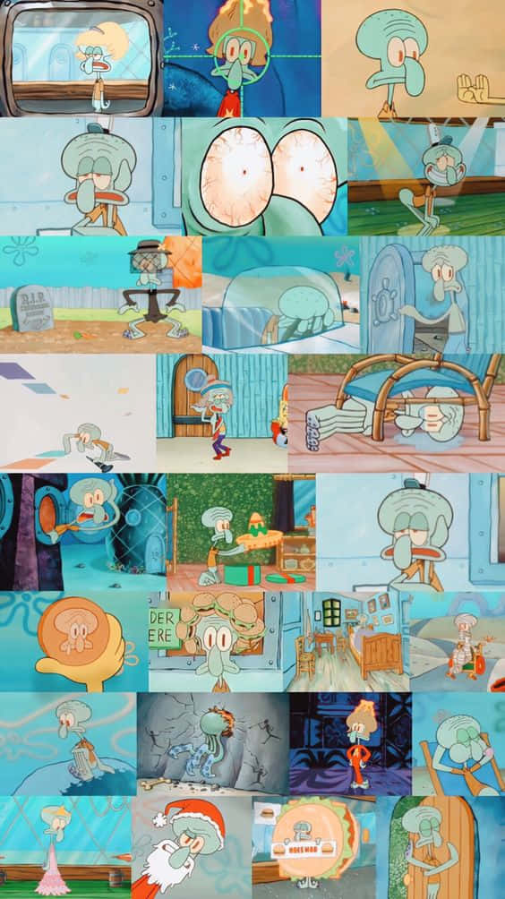 Squidward, underwater home, animated scenes, SD Phone Wallpaper