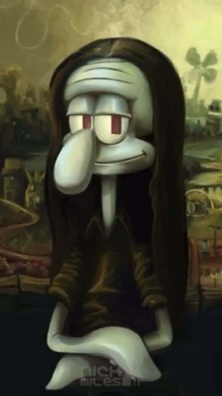 Squidward, beach, dimly lit, HD Phone Wallpaper