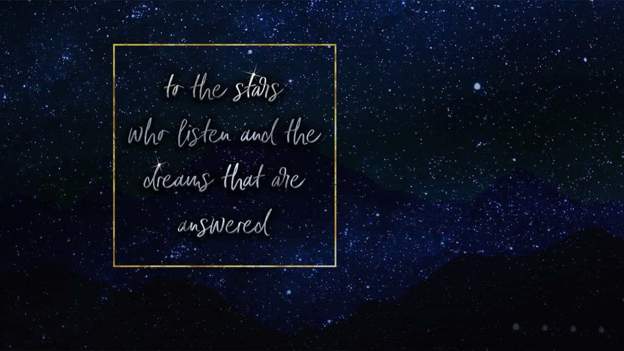 Aesthetic Star Laptop, starry night sky, silhouetted mountains, HD Desktop Wallpaper