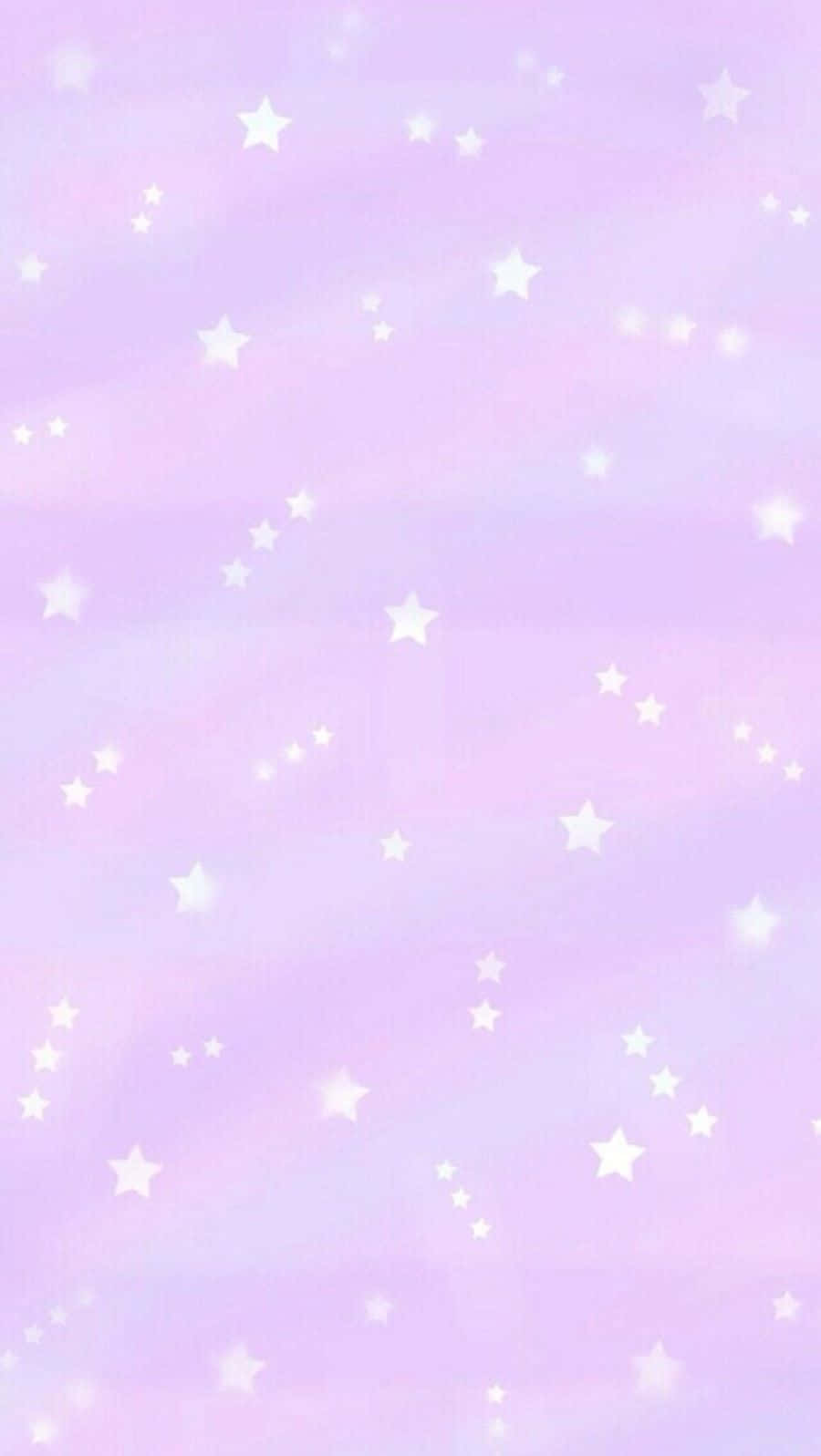 Aesthetic Star, pastel purple sky, glowing white stars, HD Phone Wallpaper