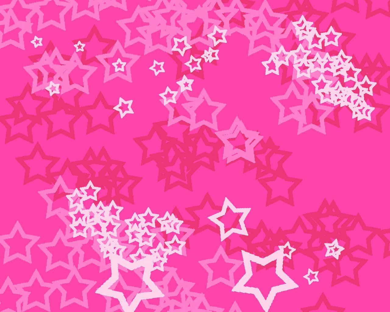 aesthetic star, pink background, white and pink star shapes, HD Desktop Wallpaper