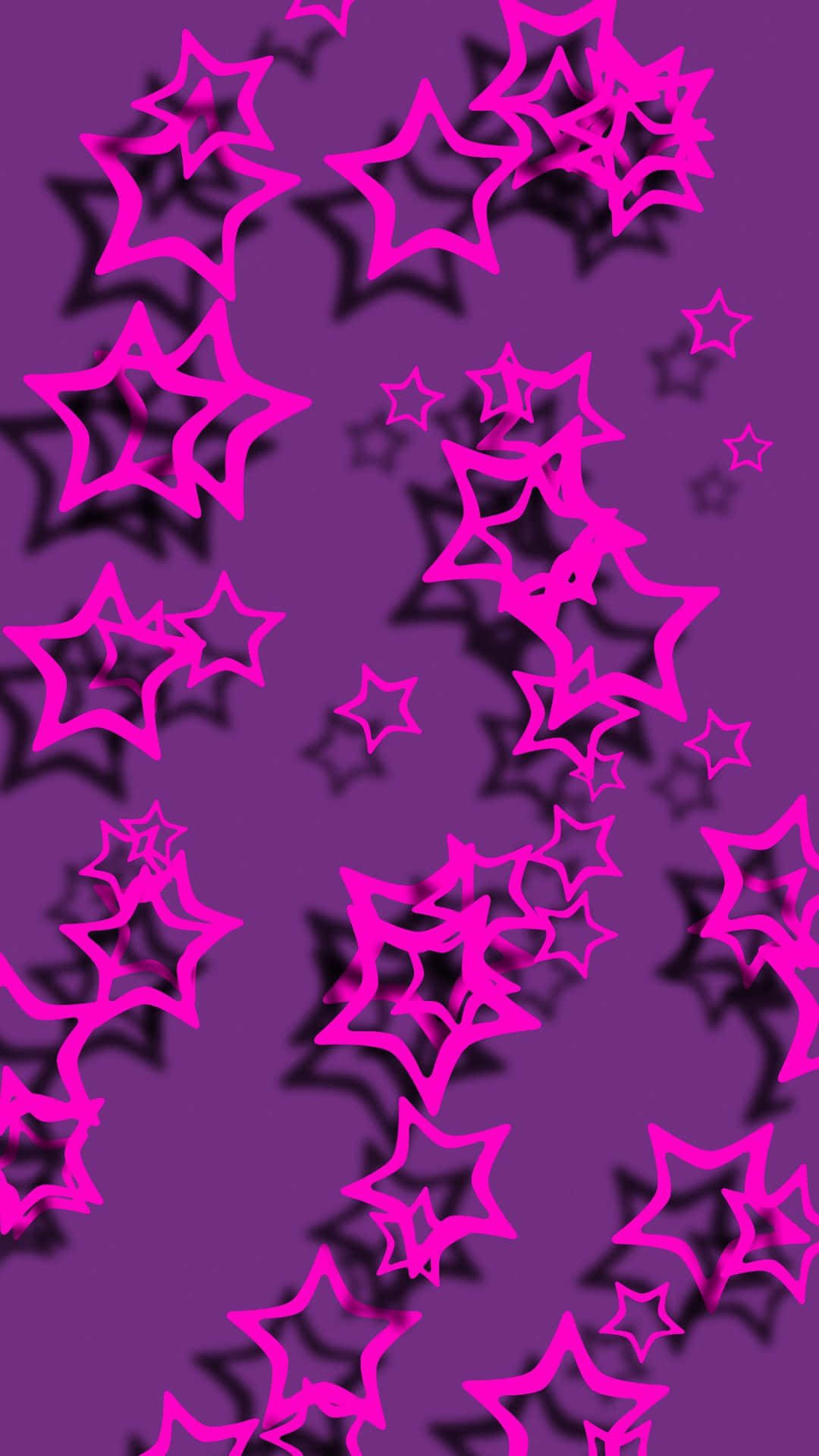 Aesthetic Star, vibrant pink, deep purple, Full HD Phone Wallpaper