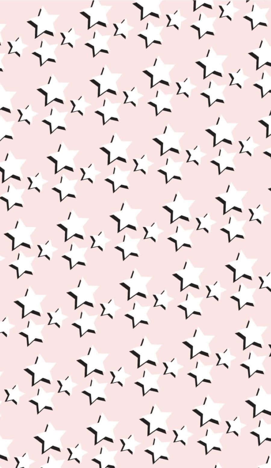 aesthetic star, soft pink background, scattered white stars, HD Phone Wallpaper