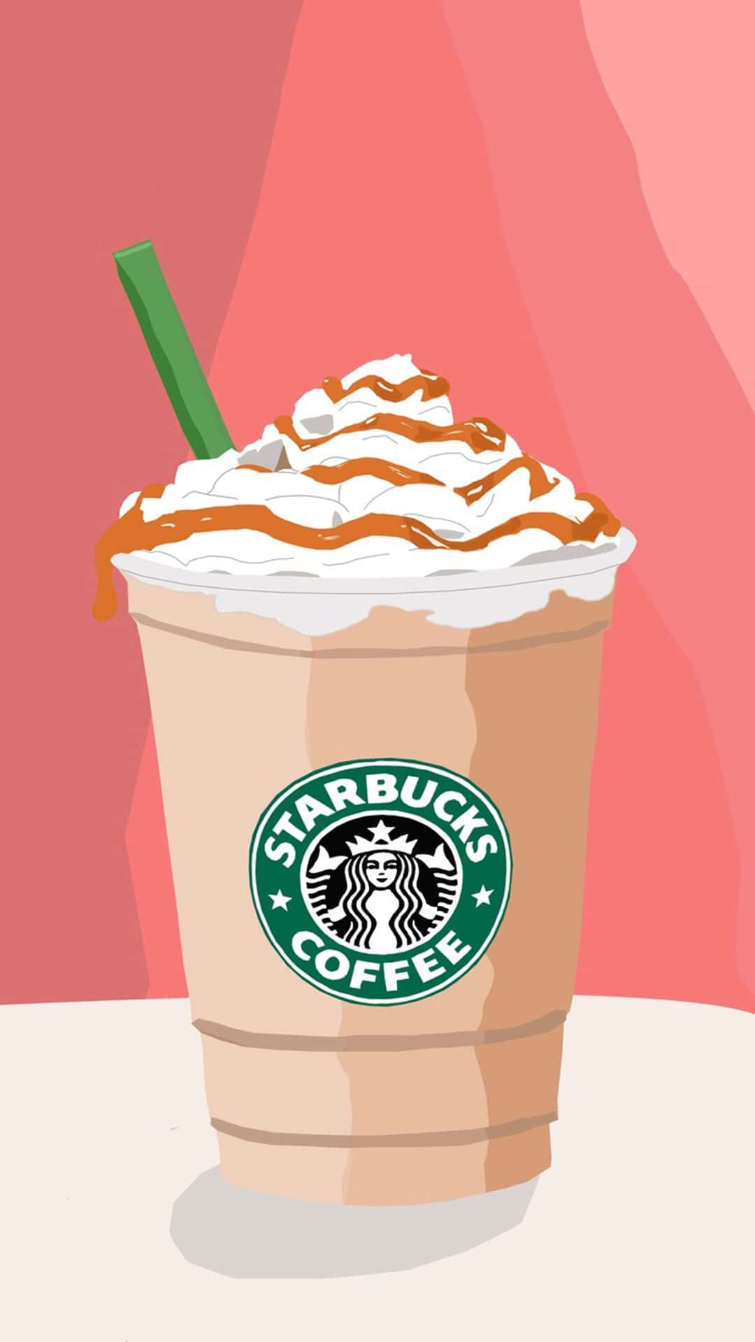Starbucks, iced coffee, whipped cream, Full HD Phone Wallpaper