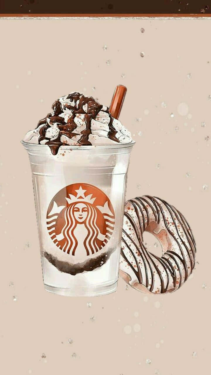 Starbucks, creamy iced coffee drink, whipped cream, HD Phone Wallpaper