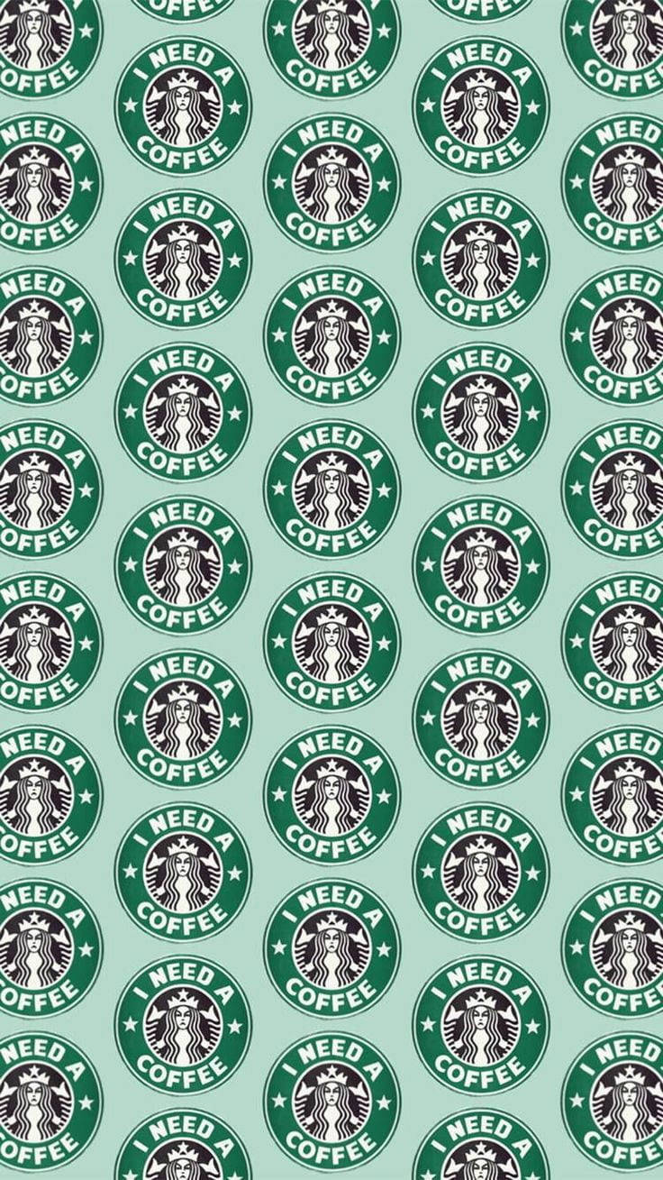 Starbucks, pattern logo, iPhone, HD Phone Wallpaper