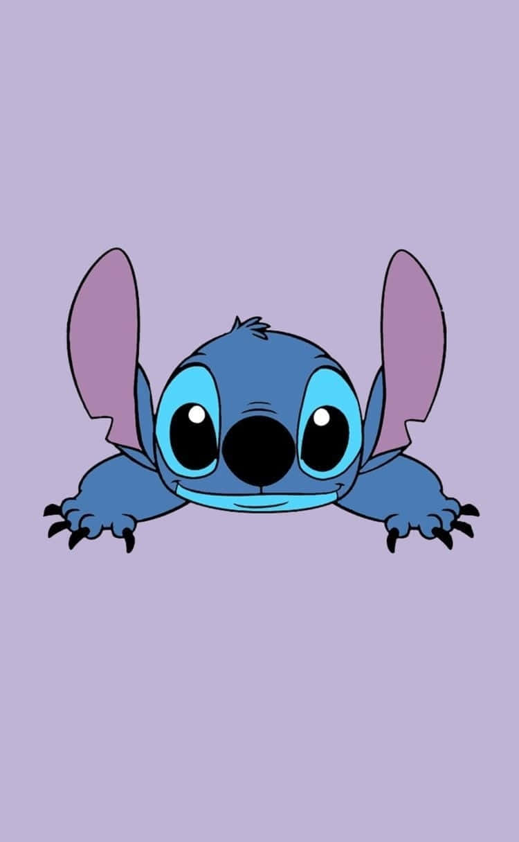 Aesthetic Stitch Disney, purple, blue alien, SD Phone Wallpaper
