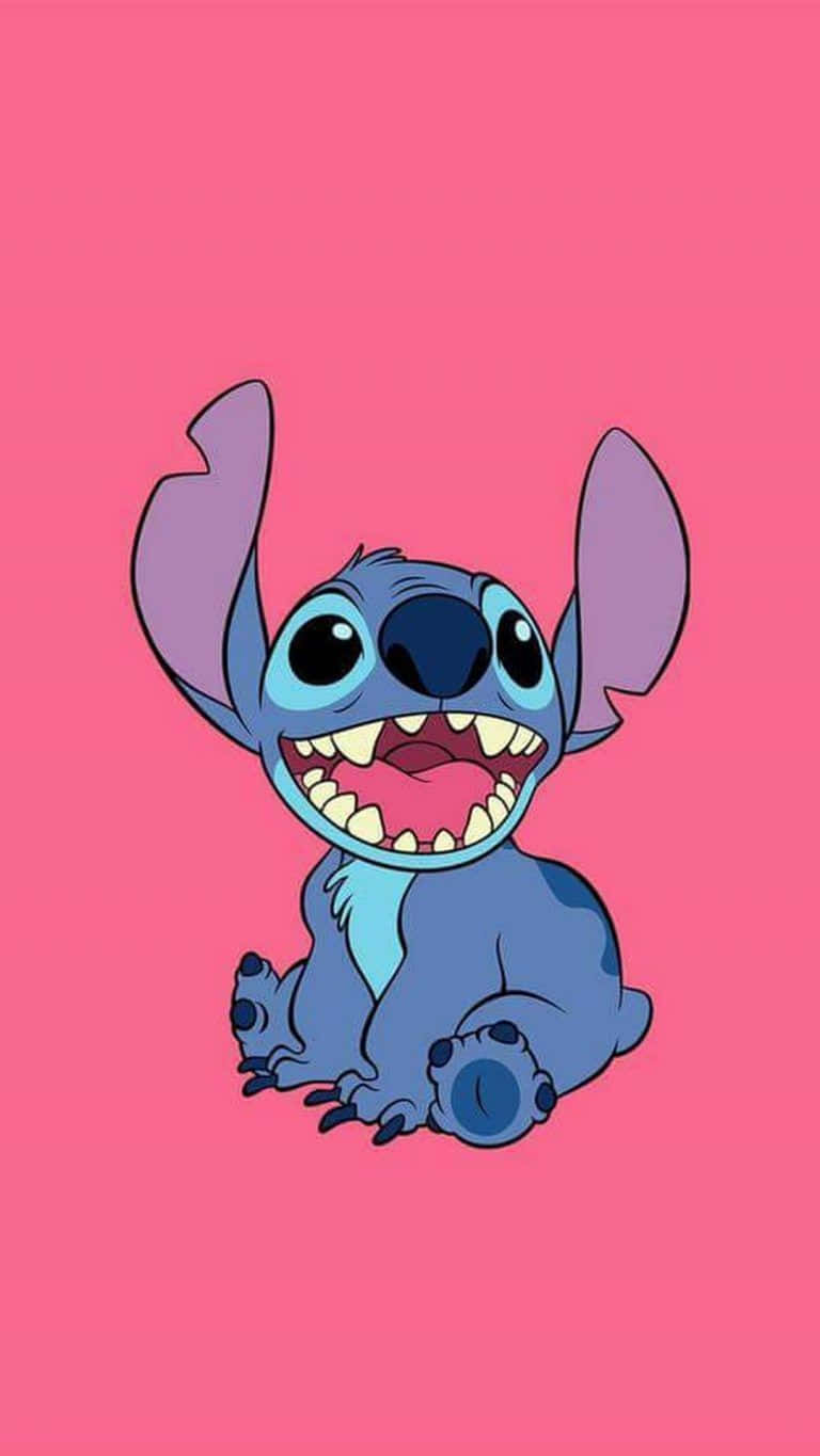Aesthetic Stitch Disney, blue cartoon alien, big ears, HD Phone Wallpaper