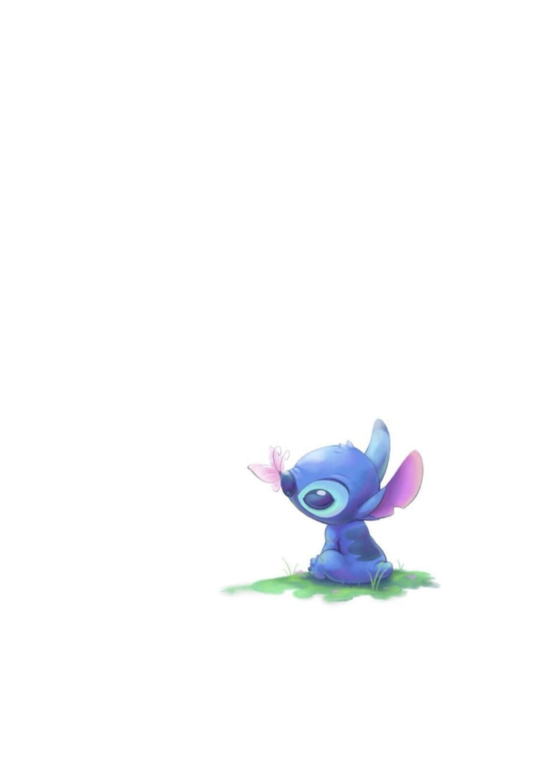 Aesthetic Stitch Disney, blue alien, large eyes, HD Phone Wallpaper