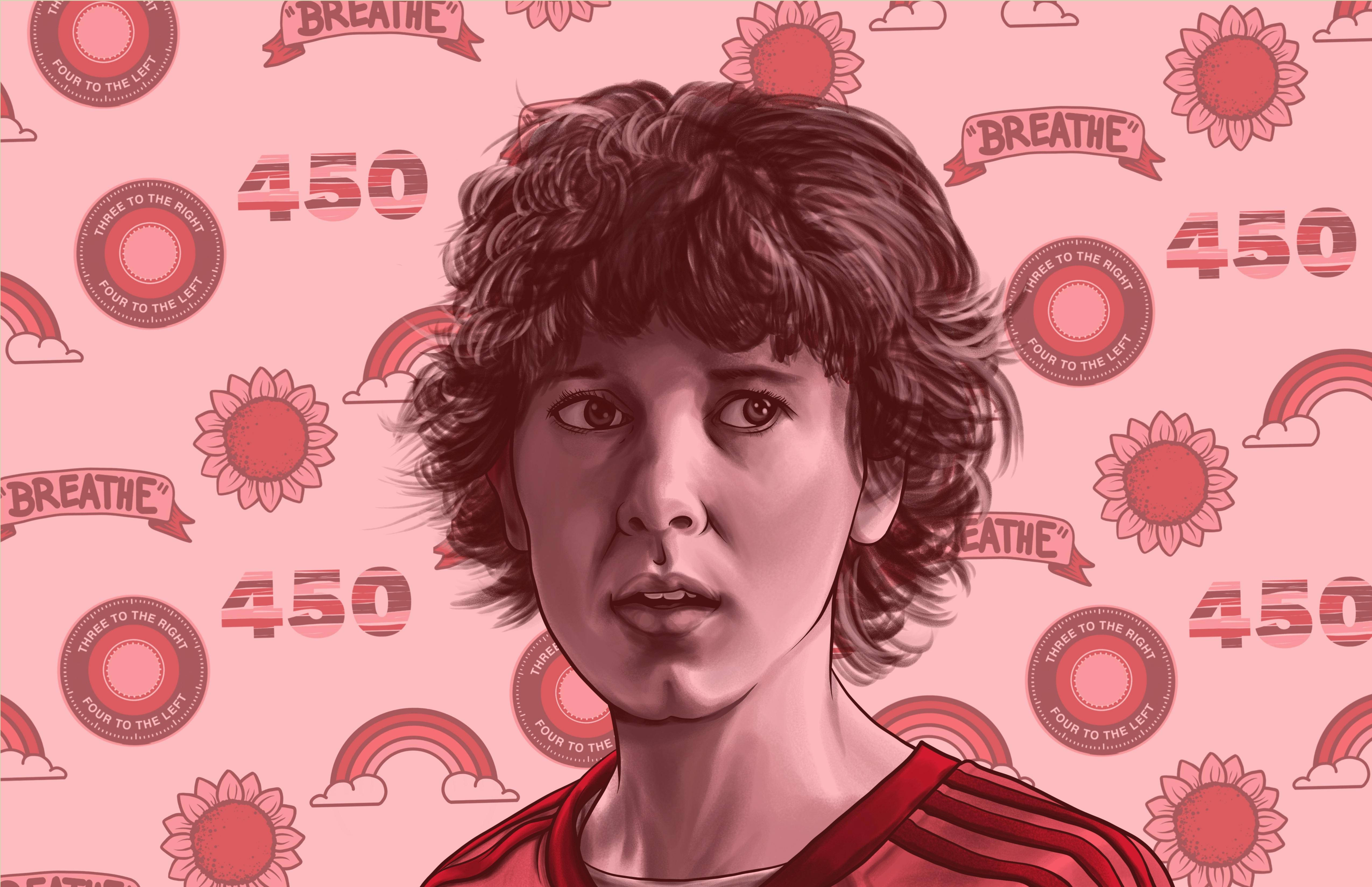 Stranger Things, Eleven, sunflowers, 4K Desktop Wallpaper