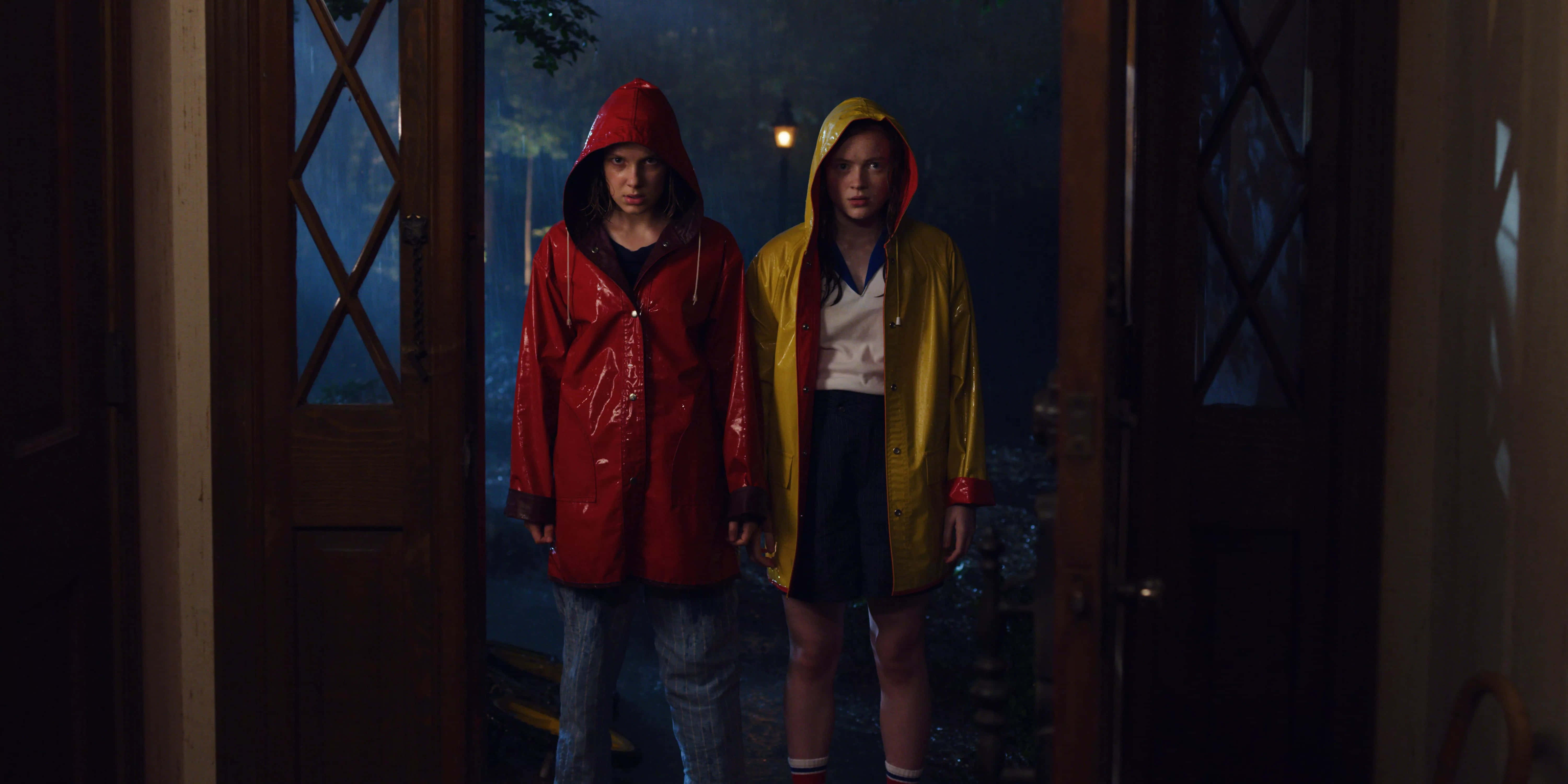 Eleven, Stranger Things, red raincoat, 5K Desktop Wallpaper