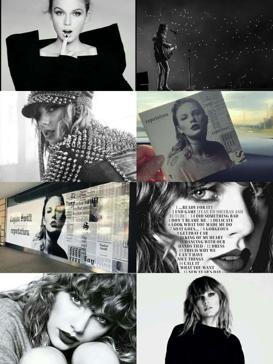 Taylor Swift, reputation era, black and white photos, HD Phone Wallpaper